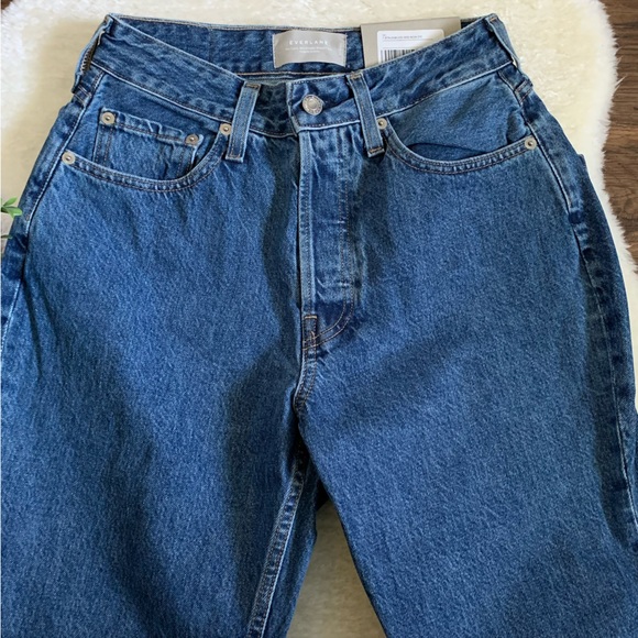 ⬇️NWT Everlane The Curvy 90’s Cheeky Straight Ankle Jeans High Rise 100% Cotton - Picture 2 of 6